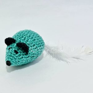 Ratón con Cascabel y Pluma Extra Grande